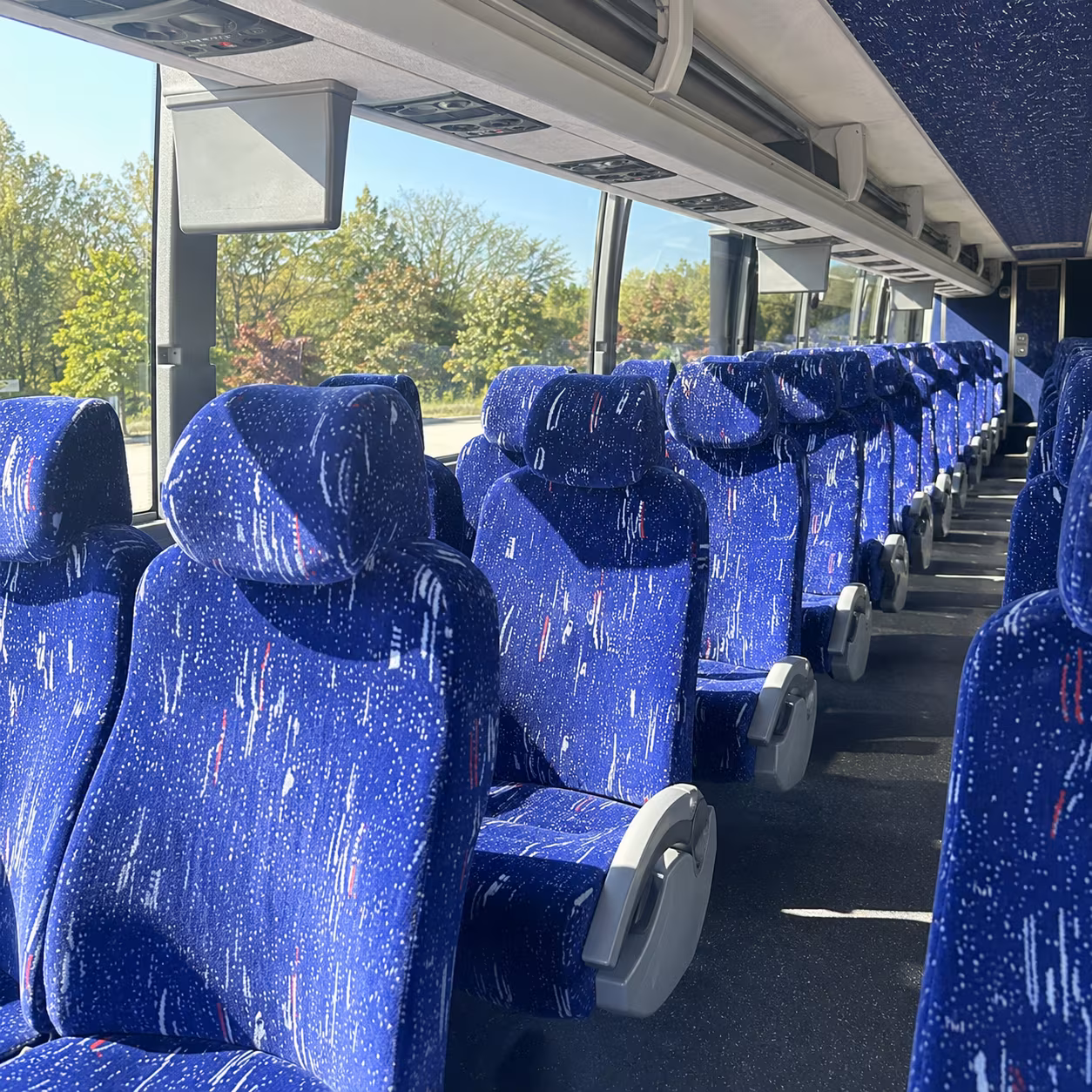 raleigh charter bus interior